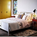 Ikea HEMNES Queen Bed Frame| White| Solid Wood| Luroy