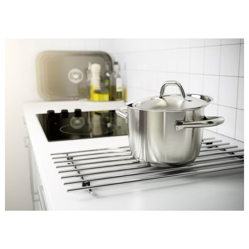 IKEA LAMPLIG trivet stainless steel 50x28 cm