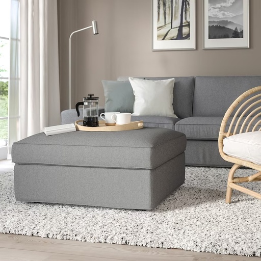 IKEA KIVIK footstool with storage Tibbleby beige/grey