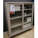 Ikea IDASEN Cabinet with sliding glass doors, beige 120x140 cm