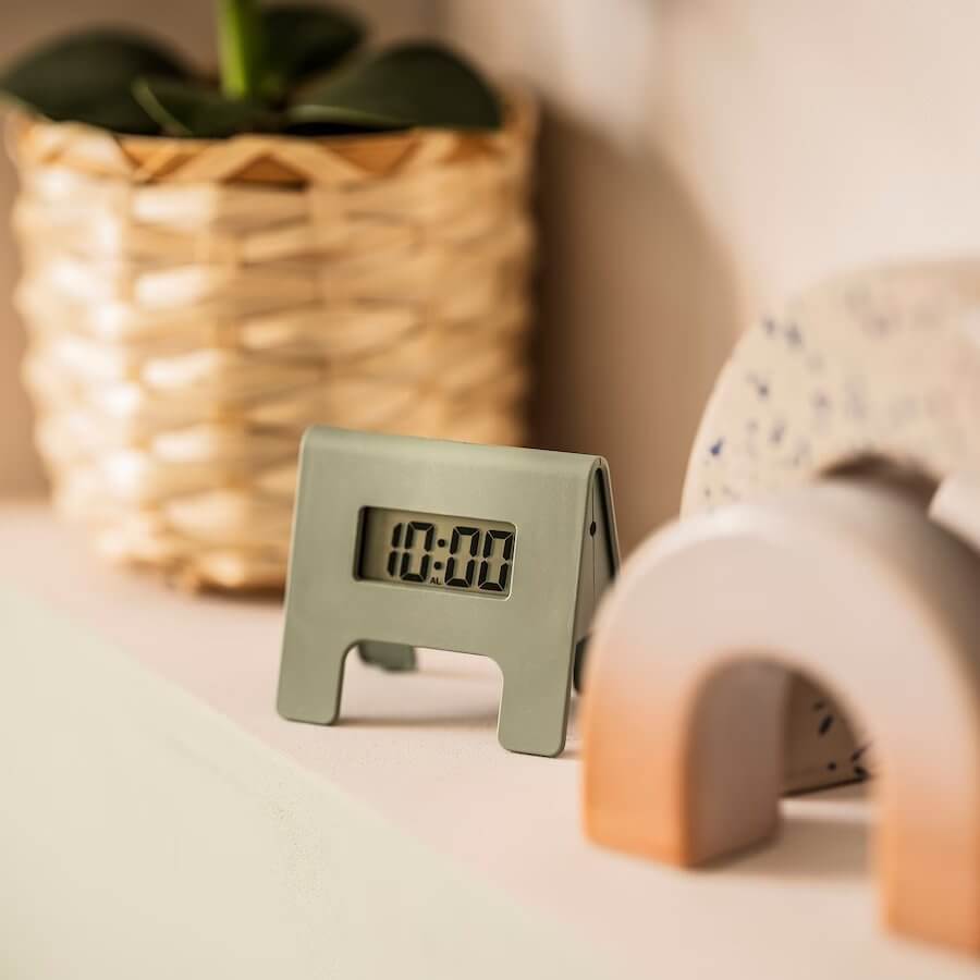 Ikea KUPONG alarm clock green 4x6 cm