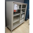 Ikea IDASEN Cabinet with sliding glass doors, beige 120x140 cm