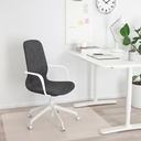 Ikea LANGFJALL conference chair with armrests Gunnared dark grey/white