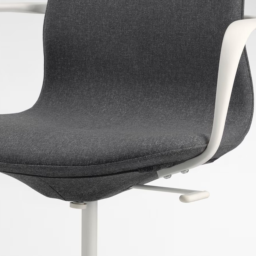 Ikea LANGFJALL conference chair with armrests Gunnared dark grey/white