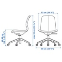 Ikea LANGFJALL conference chair with armrests Gunnared dark grey/white