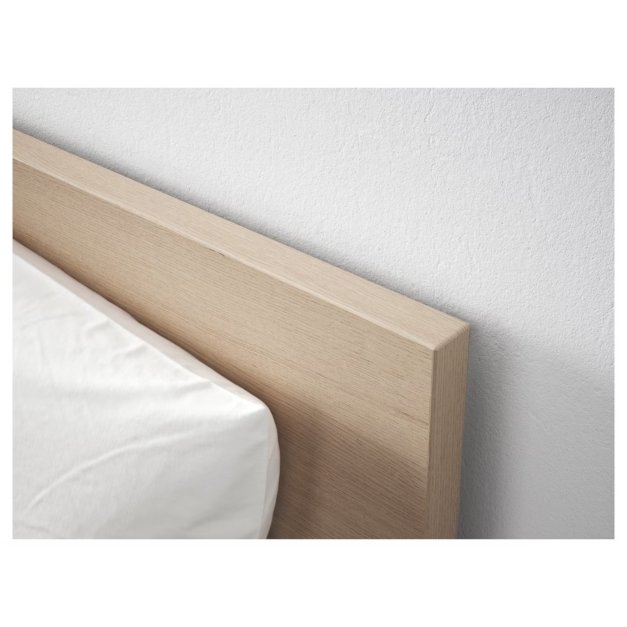  IKEA Malm bed frame, high, white stained oak veneer, 90 x 200 cm WITHOUT BASE 