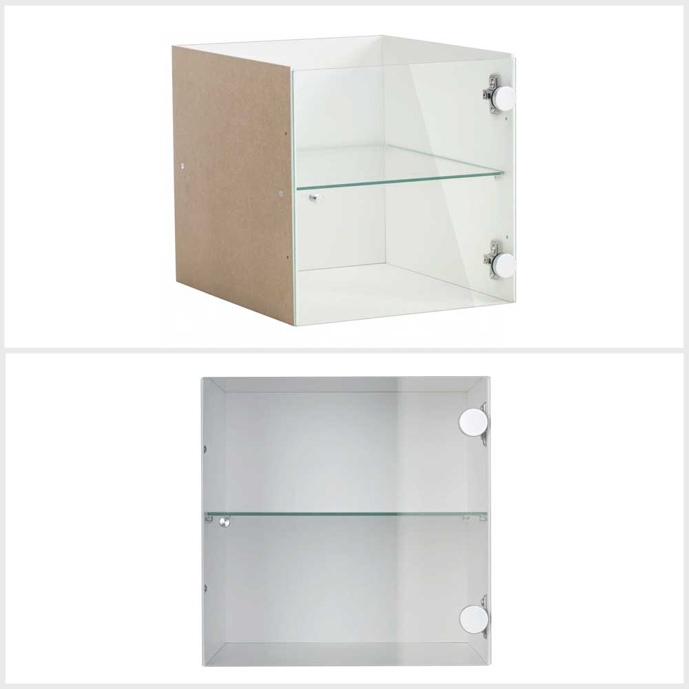 Ikea KALLAX insert with glass door white 33x33 cm