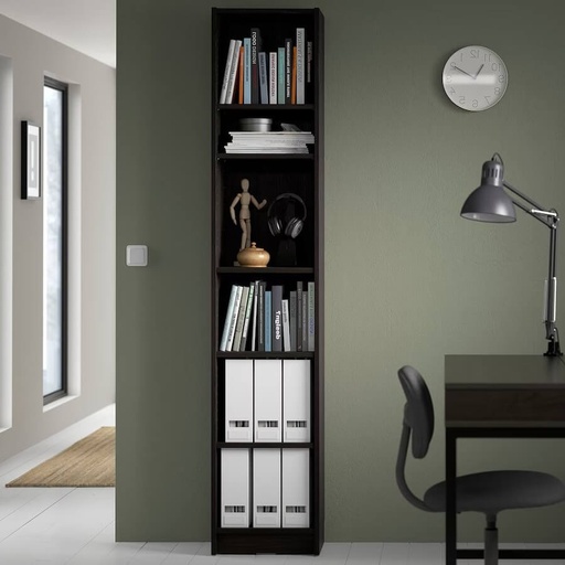 IKEA BILLY bookcase dark brown oak effect 40x28x202 cm