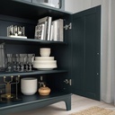 Ika LOMMARP cabinet with glass doors dark blue-green 86x199 cm