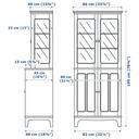 Ika LOMMARP cabinet with glass doors dark blue-green 86x199 cm