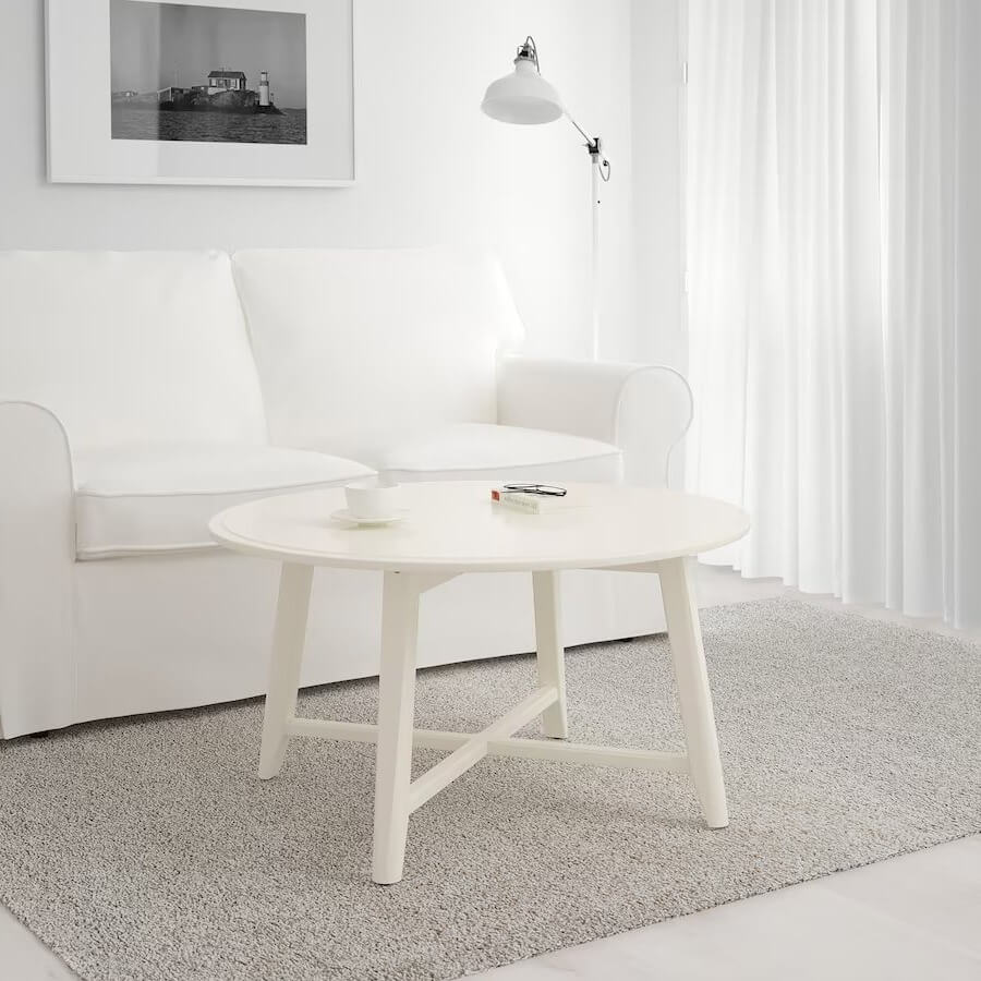 KRAGSTA coffee table, white, 90 cm - IKEA