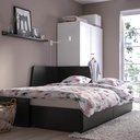 IKEA Flekke Day-Bed with 2 Drawers-2 Mattresses Black-Brown-ASVANG Firm