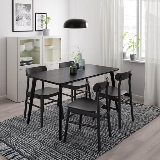 IKEA Lisabo Table Black 140X78 cm