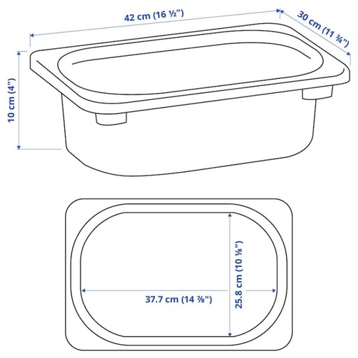 IKEA TROFAST Storage Box, White 42X30X10 cm