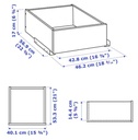 Ikea KOMPLEMENT Drawer with framed front, white, 50x58 cm