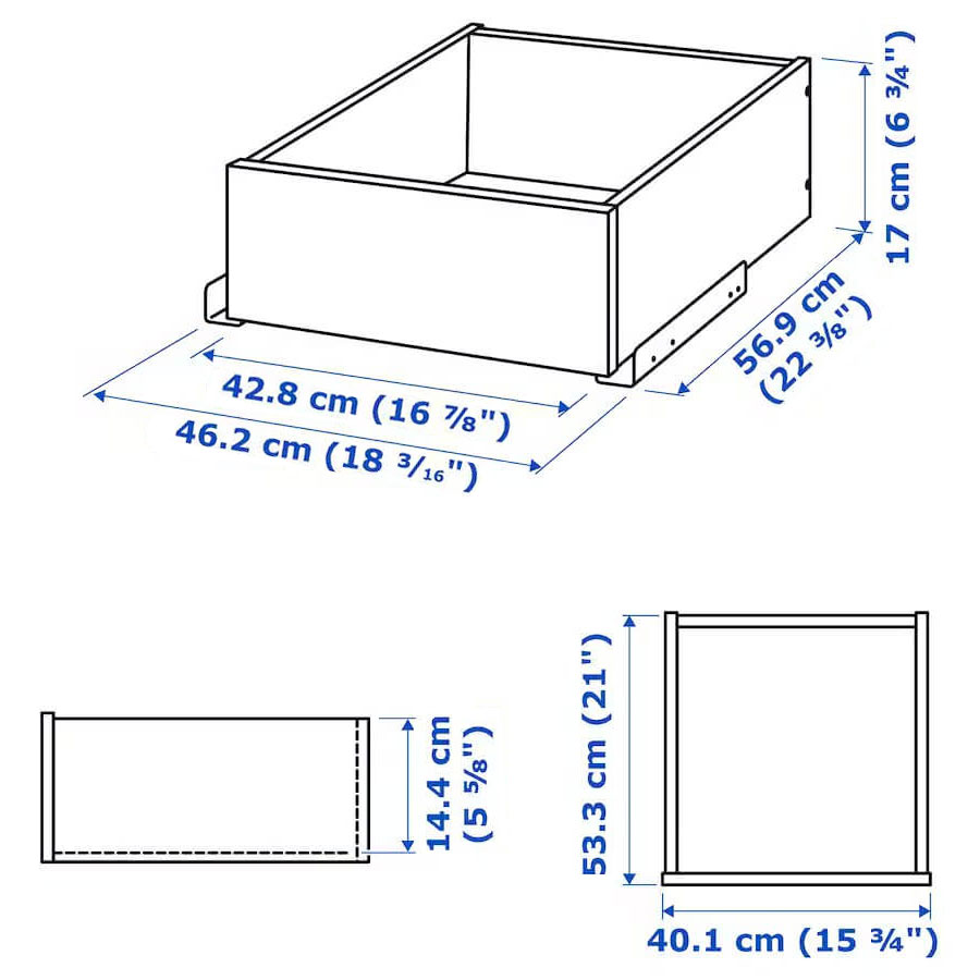 IKEA KOMPLEMENT Drawer, White, 50X58 cm