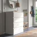 IKEA MALM Chest of 4 Drawers, White,80X100cm