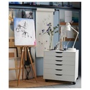 IKEA ALEX Drawer Unit on Castors White 67X66 cm