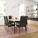 IDIYA KARIBA 1+6 Dining Set, Black