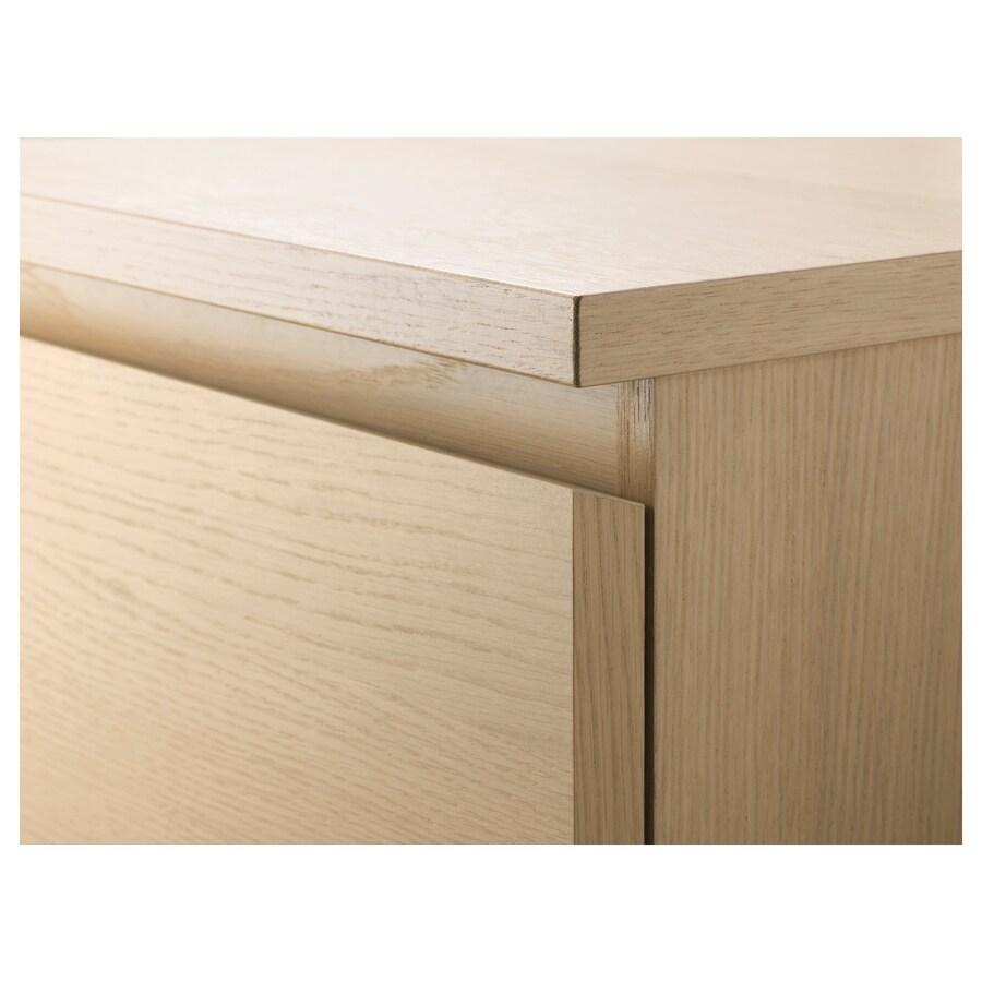 IKEA MALM Chest of 2 Drawers, White Stained Oak Veneer