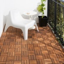 IKEA Runnen Floor Decking, Outdoor, Brown Stained Brown - 9 Pack