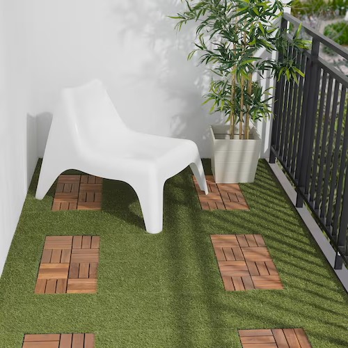 IKEA Runnen Floor Decking, Outdoor, Brown Stained Brown - 9 Pack