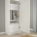 IKEA BILLY Bookcase with Panel-Glass Doors, White 40X28X202