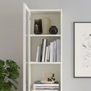 IKEA BILLY Bookcase with Panel-Glass Doors, White 40X28X202