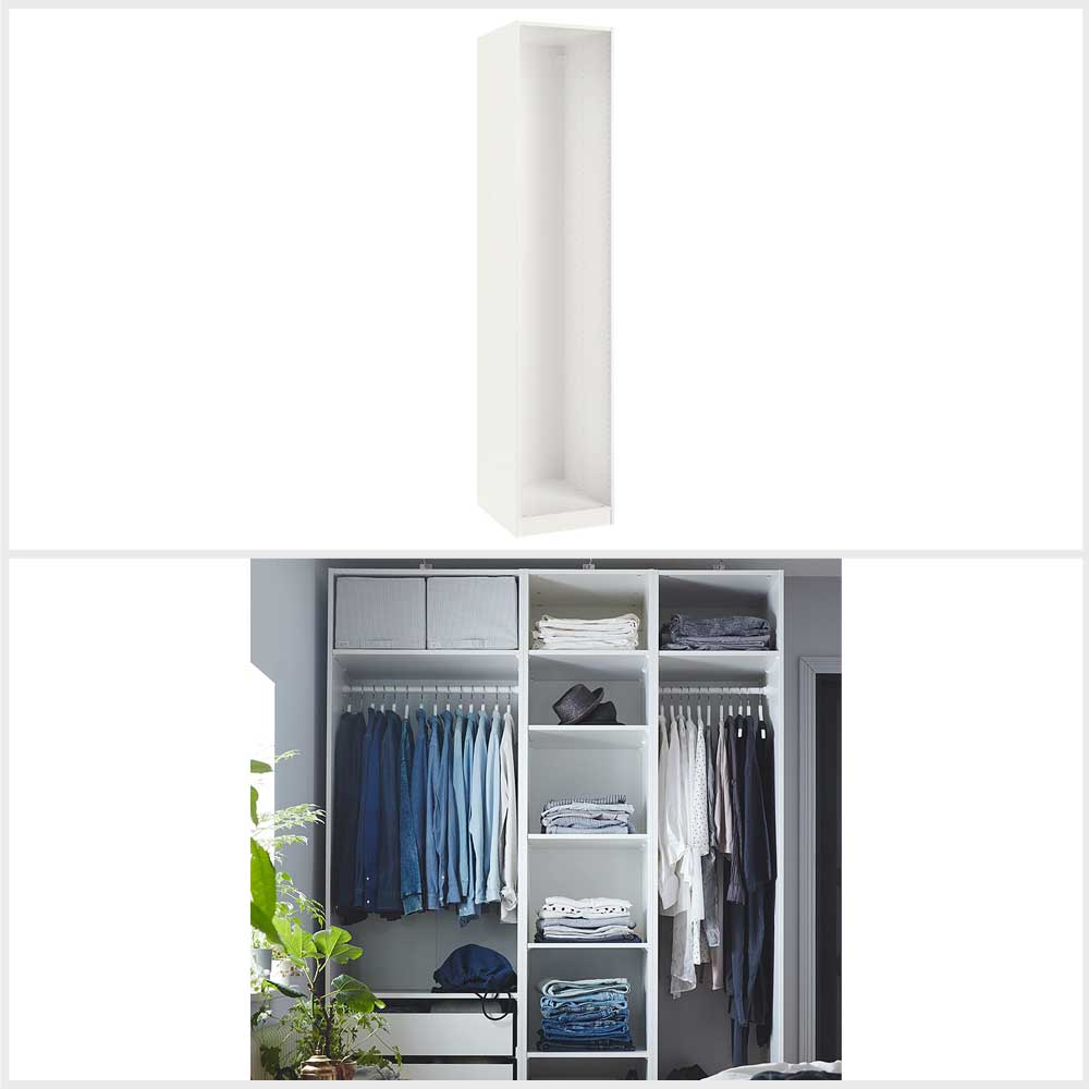 IKEA PAX Wardrobe Frame, White50X58X236 cm
