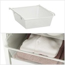 IKEA KOMPLEMENT Mesh Basket with Pull-out  Rail, White50X58 cm