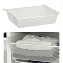 Ikea KOMPLEMENT Mesh basket with pull-out connecting rod, white 75x58 cm