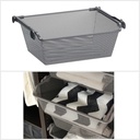 Ikea KOMPLEMENT Mesh basket with pull-out rail dark grey 50x35 cm