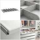 Ikea KOMPLEMENT Pull-out tray with divider, white/light grey 100x58 cm