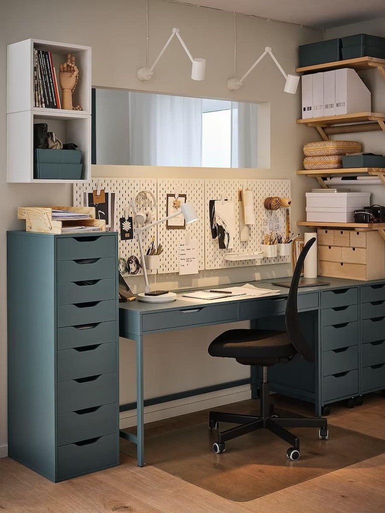 ALEX Desk Grey-Turquoise 100X48 cm