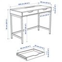 ALEX Desk Grey-Turquoise 100X48 cm
