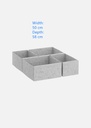 KOMPLEMENT Box, Set of 4, Light Grey 50X58 cm