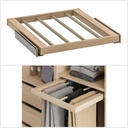 Ikea KOMPLEMENT Pull-out trouser hanger, white stained oak effect 50x58 cm