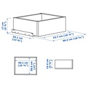 KOMPLEMENT Drawer, White Stained Oak Effect, 50X35 cm