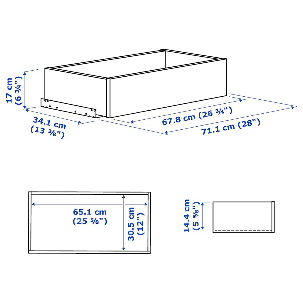 Ikea KOMPLEMENT drawer white 75x35 cm