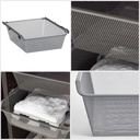 Ikea KOMPLEMENT mesh basket with pull-out rail dark grey 50x58 cm