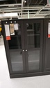 HAVSTA Glass-Door Cabinet, Dark Brown 81X35X123 cm