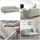 Ikea LANDSKRONA 3-seat sofa, Gunnared light green/wood