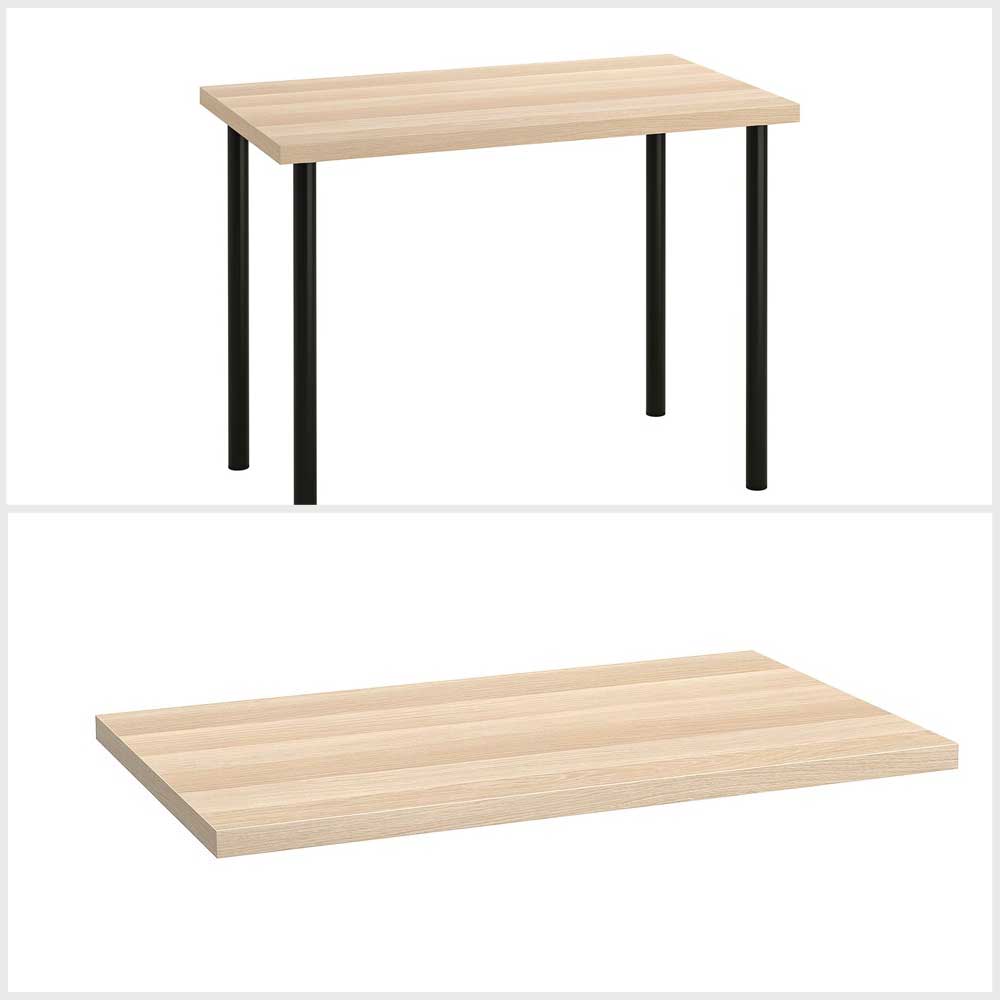 Ikea LINNMON Table top white stained oak effect 100x60 cm