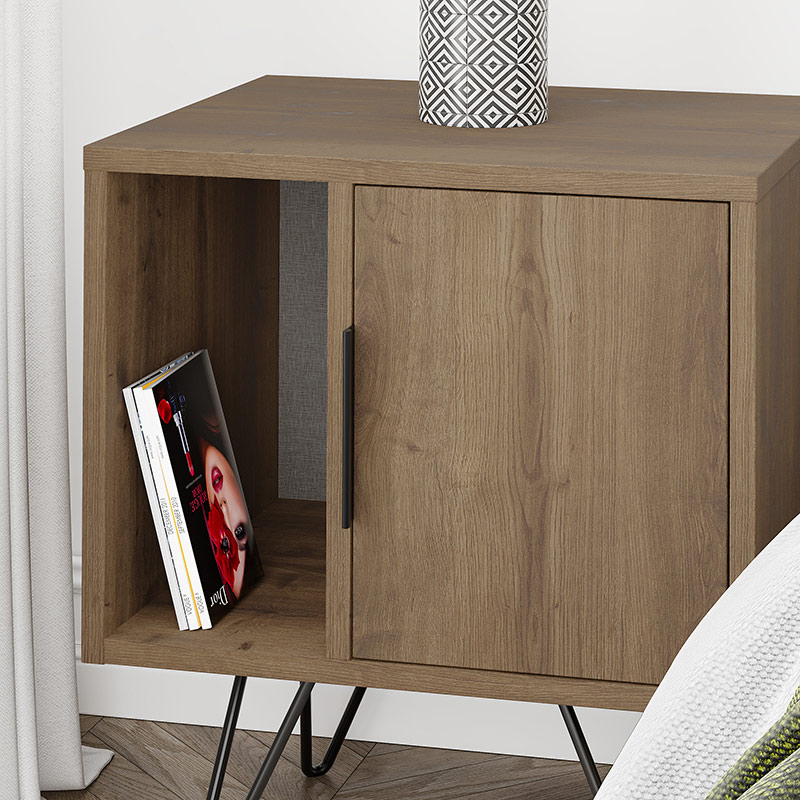 UVALDE NIGHTSTAND SET - ANCIENT WHITE - RETRO GREY