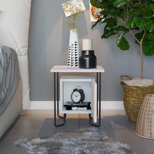 Tosya Nightstand - White