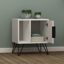 ANTIOCH BEDSIDE TABLE - WHITE - WHITE