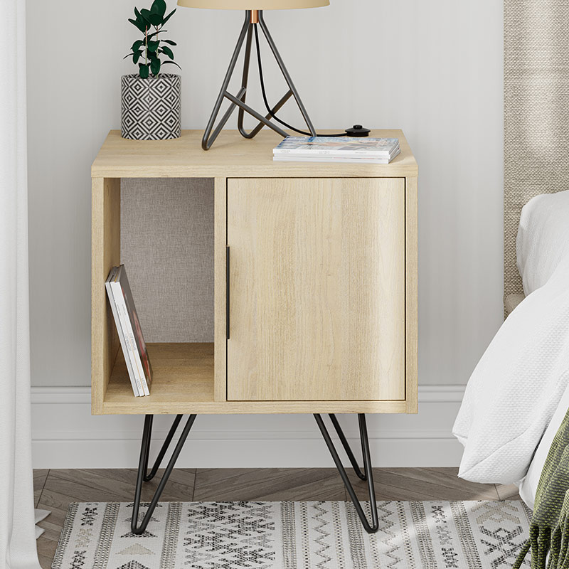 ANTIOCH BEDSIDE TABLE - OAK - OAK