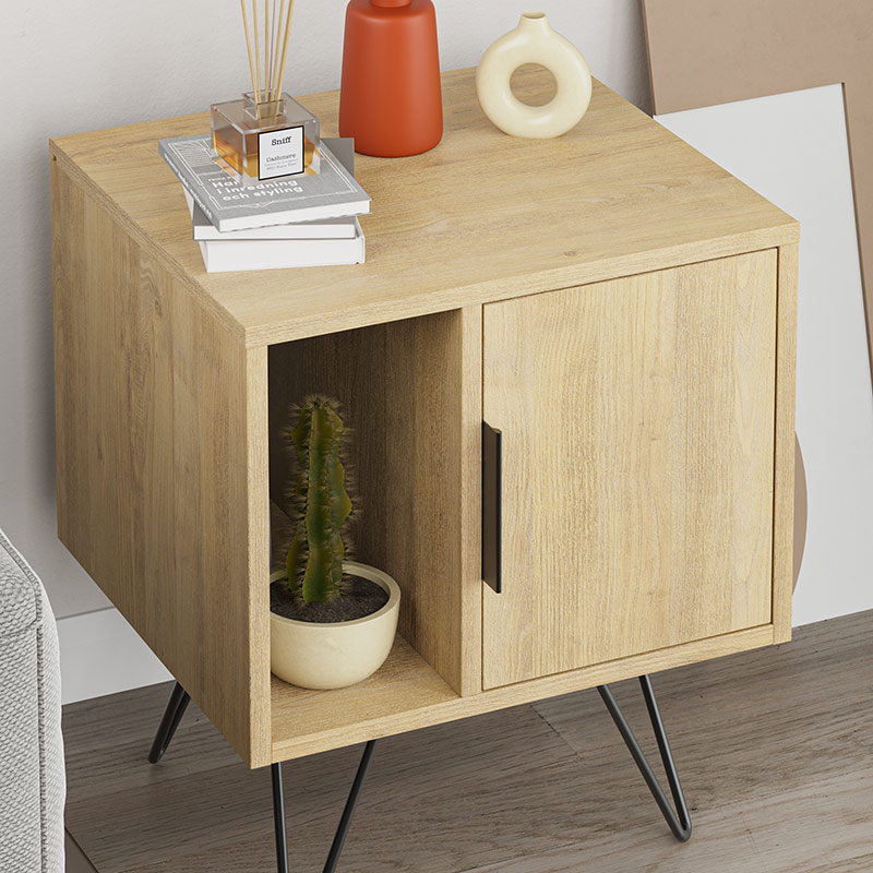 ANTIOCH BEDSIDE TABLE - OAK - OAK