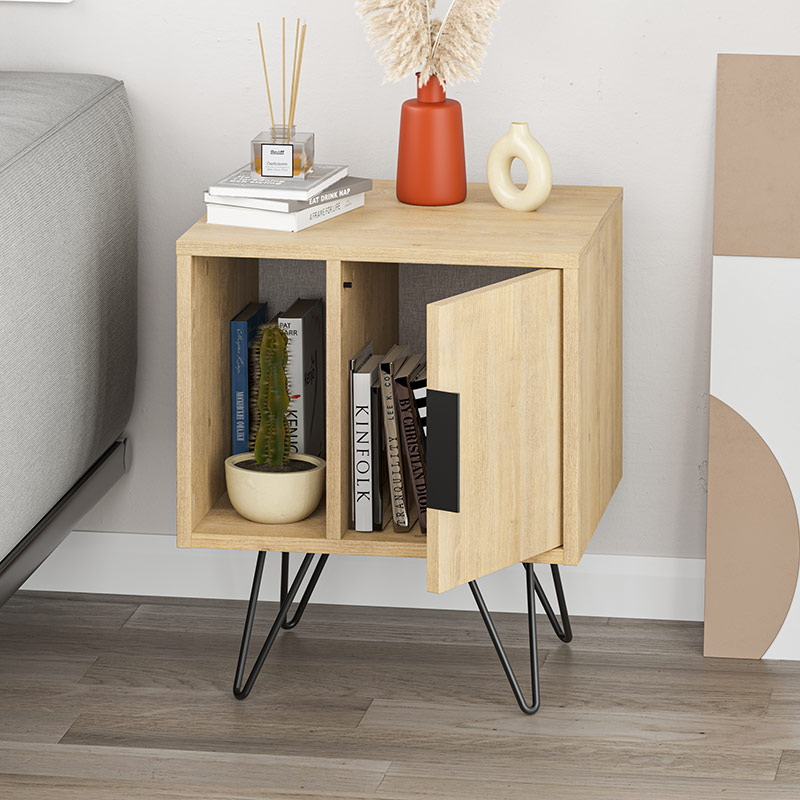 ANTIOCH BEDSIDE TABLE - OAK - OAK