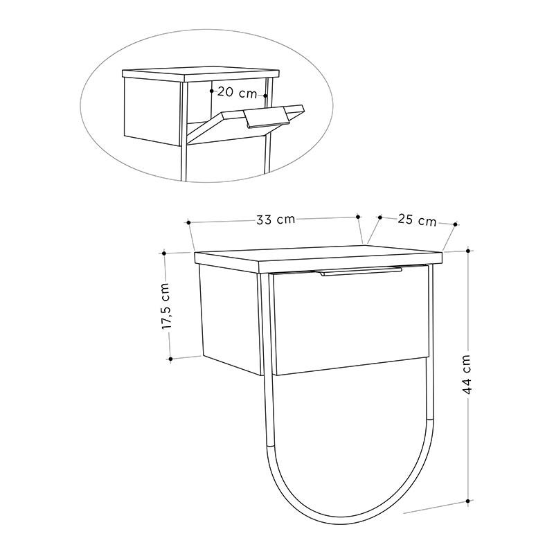 ARMIDALE NIGHTSTAND - OAK